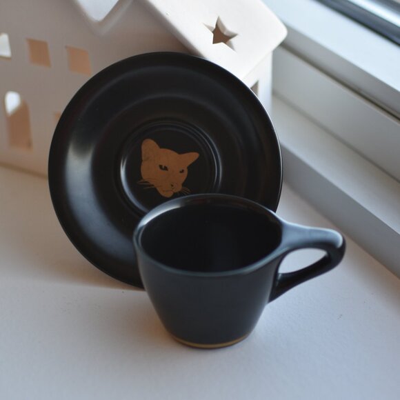 Rare Intelligentsia Coffee Black Cat Project by NotNeutral Espresso Cup & Saucer - Picture 8 of 8